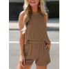 imageSHEWIN Womens Summer 2 Piece Outfits Shorts Sets Matching Set Loungewear 2025Chestnut