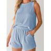 imageSHEWIN Womens Summer 2 Piece Outfits Shorts Sets Matching Set Loungewear 2025Real Teal