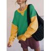 imageSHEWIN Womens Sweatshirt Casual Long Sleeve Crewneck Pullover Sweatshirts Fall Fashion Clothes 2024Green