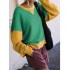 imageSHEWIN Womens Sweatshirt Casual Long Sleeve Crewneck Pullover Sweatshirts Fall Fashion Clothes 2024Green