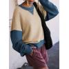 imageSHEWIN Womens Sweatshirt Casual Long Sleeve Crewneck Pullover Sweatshirts Fall Fashion Clothes 2024Khaki