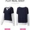 imageSHEWIN Womens Sweatshirt Casual Long Sleeve Crewneck Pullover Sweatshirts Fall Fashion Clothes 2024Navy Blue