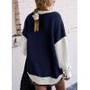 imageSHEWIN Womens Sweatshirt Casual Long Sleeve Crewneck Pullover Sweatshirts Fall Fashion Clothes 2024Navy Blue
