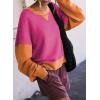 imageSHEWIN Womens Sweatshirt Casual Long Sleeve Crewneck Pullover Sweatshirts Fall Fashion Clothes 2024Rose