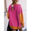 imageSHEWIN Womens Sweatshirt Casual Long Sleeve Crewneck Pullover Sweatshirts Fall Fashion Clothes 2024Rose
