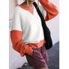 imageSHEWIN Womens Sweatshirt Casual Long Sleeve Crewneck Pullover Sweatshirts Fall Fashion Clothes 2024White
