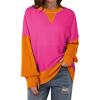 imageSHEWIN Womens Sweatshirt Casual Long Sleeve Crewneck Pullover Sweatshirts Fall Fashion Clothes 2024Rose