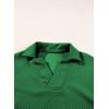 imageSHEWIN 2 Piece Sets for Women Collared V Neck Long Sleeve Polo Shirts Tops Lounge Set Tracksuits SweatsuitsGreen