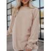 imageSHEWIN Oversized Sweatshirts for Women Loose Fit Casual Crewneck Sweatshirts Long Sleeve Pullover TopsB Apricot