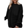 imageSHEWIN Oversized Sweatshirts for Women Loose Fit Casual Crewneck Sweatshirts Long Sleeve Pullover TopsB Black