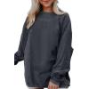 imageSHEWIN Oversized Sweatshirts for Women Loose Fit Casual Crewneck Sweatshirts Long Sleeve Pullover TopsB Dark Grey