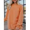 imageSHEWIN Oversized Sweatshirts for Women Loose Fit Casual Crewneck Sweatshirts Long Sleeve Pullover TopsB Orange