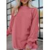imageSHEWIN Oversized Sweatshirts for Women Loose Fit Casual Crewneck Sweatshirts Long Sleeve Pullover TopsB Pink