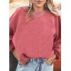 imageSHEWIN Oversized Sweatshirts for Women Loose Fit Casual Crewneck Sweatshirts Long Sleeve Pullover TopsB Pink