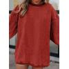 imageSHEWIN Oversized Sweatshirts for Women Loose Fit Casual Crewneck Sweatshirts Long Sleeve Pullover TopsC Red