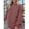 imageSHEWIN Oversized Sweatshirts for Women Loose Fit Casual Crewneck Sweatshirts Long Sleeve Pullover TopsD Tan