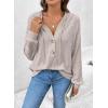 imageSHEWIN Sweaters For Women Causal V Neck Hooded Sweater Lightweight Knit Long Sleeve Fall TopsApricot