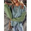 imageSHEWIN Sweatshirt for Women Casual Long Sleeve Crewneck Lightweight Pullover Tops Loose SweatshirtsDark Blue
