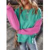 imageSHEWIN Sweatshirt for Women Casual Long Sleeve Crewneck Lightweight Pullover Tops Loose SweatshirtsGreen