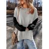 imageSHEWIN Sweatshirt for Women Casual Long Sleeve Crewneck Lightweight Pullover Tops Loose SweatshirtsGrey