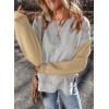 imageSHEWIN Sweatshirt for Women Casual Long Sleeve Crewneck Lightweight Pullover Tops Loose SweatshirtsLight Grey