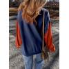 imageSHEWIN Sweatshirt for Women Casual Long Sleeve Crewneck Lightweight Pullover Tops Loose SweatshirtsNavy Blue