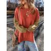 imageSHEWIN Sweatshirt for Women Casual Long Sleeve Crewneck Lightweight Pullover Tops Loose SweatshirtsOrange