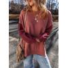 imageSHEWIN Sweatshirt for Women Casual Long Sleeve Crewneck Lightweight Pullover Tops Loose SweatshirtsRed