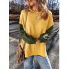 imageSHEWIN Sweatshirt for Women Casual Long Sleeve Crewneck Lightweight Pullover Tops Loose SweatshirtsYellow