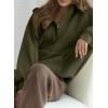 imageSHEWIN Women Casual Long Sleeve V Neck Half Zip Corduroy Hoodies SXXLGreen