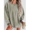 imageSHEWIN Women Casual Oversized Long Sleeve Crewneck Sweatshirts Pullover Tops SXXLGreen
