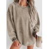 imageSHEWIN Women Casual Oversized Long Sleeve Crewneck Sweatshirts Pullover Tops SXXLKhaki
