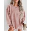 imageSHEWIN Women Casual Oversized Long Sleeve Crewneck Sweatshirts Pullover Tops SXXLPink