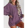imageSHEWIN Women Casual Oversized Long Sleeve Crewneck Sweatshirts Pullover Tops SXXLPurple
