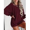 imageSHEWIN Women Casual Oversized Long Sleeve Crewneck Sweatshirts Pullover Tops SXXLRed