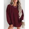 imageSHEWIN Women Casual Oversized Long Sleeve Crewneck Sweatshirts Pullover Tops SXXLRed