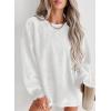 imageSHEWIN Women Casual Oversized Long Sleeve Crewneck Sweatshirts Pullover Tops SXXLWhite