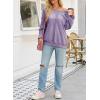 imageSHEWIN Womens Fashion Waffle Knit Sweatshirt Casual Crewneck Long Sleeve Reverse Seam Oversized Pullover SweatshirtsPurple