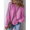 imageSHEWIN Womens Fashion Waffle Knit Sweatshirt Casual Crewneck Long Sleeve Reverse Seam Oversized Pullover SweatshirtsRose
