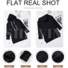 imageSHEWIN Womens Oversized Casual Pullover Long Sleeve Split Hem Drawstring Hoodies Dress With Kangaroo PocketA Black