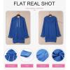 imageSHEWIN Womens Oversized Casual Pullover Long Sleeve Split Hem Drawstring Hoodies Dress With Kangaroo PocketC Deep Blue