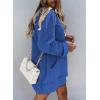 imageSHEWIN Womens Oversized Casual Pullover Long Sleeve Split Hem Drawstring Hoodies Dress With Kangaroo PocketC Deep Blue