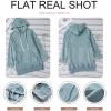 imageSHEWIN Womens Oversized Casual Pullover Long Sleeve Split Hem Drawstring Hoodies Dress With Kangaroo PocketC Sky Blue