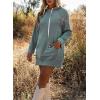 imageSHEWIN Womens Oversized Casual Pullover Long Sleeve Split Hem Drawstring Hoodies Dress With Kangaroo PocketC Sky Blue