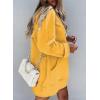 imageSHEWIN Womens Oversized Casual Pullover Long Sleeve Split Hem Drawstring Hoodies Dress With Kangaroo PocketC Yellow