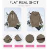 imageSHEWIN Womens Oversized Casual Pullover Long Sleeve Split Hem Drawstring Hoodies Dress With Kangaroo PocketE Brown