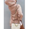 imageSHEWIN Womens Oversized Casual Pullover Long Sleeve Split Hem Drawstring Hoodies Dress With Kangaroo PocketE Pink