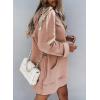 imageSHEWIN Womens Oversized Casual Pullover Long Sleeve Split Hem Drawstring Hoodies Dress With Kangaroo PocketE Pink