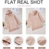 imageSHEWIN Womens Oversized Casual Pullover Long Sleeve Split Hem Drawstring Hoodies Dress With Kangaroo PocketE Pink