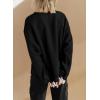 imageSHEWIN Womens Oversized Sweatshirt Fall Fashion 2024 Long Sleeve Tops Casual Crewneck Sweatshirts with PocketsBlack